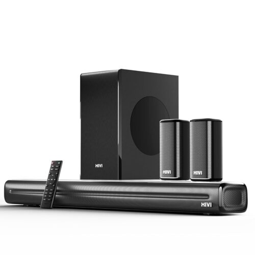 Mivi Fort Hip-Hop 6000 Soundbar [Newly Launched], 600 Watts, 5.1 Channel, Multiple EQ & Input Modes, BT v5.3, Remote Accessibility,