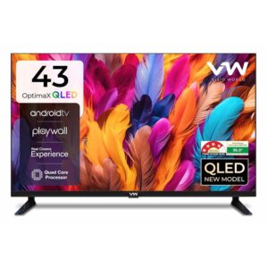 VW 109 cm (43 inches) OptimaX Series Full HD Smart QLED Android TV VW43AQ1