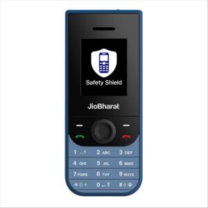 JIO JioBharat V3 4G Keypad Phone with Safety Shield Feature, JioTV, JioHotstar, JioSaavn, JioPay (UPI & SoundPay), LED Torch, Digital Camera, | Locked Network 1000mAh Battery