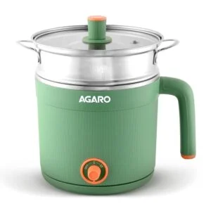 AGARO Regency Multi Cook Kettle With Steamer, 1.2L Inner Pot, Double Layered Body,