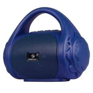Zebronics County 3W Wireless Bluetooth Portable Speaker with Supporting Carry Handle, USB, SD Card, FM & Call Function (Blue)