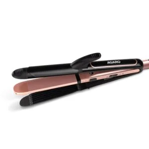 AGARO 3in1 Hair Styler, Straightener, Crimper, Curler For Women HS1119, Keratin Infused Ceramic Coated Plate, Variable Style Settings, Hair styling, Colour...